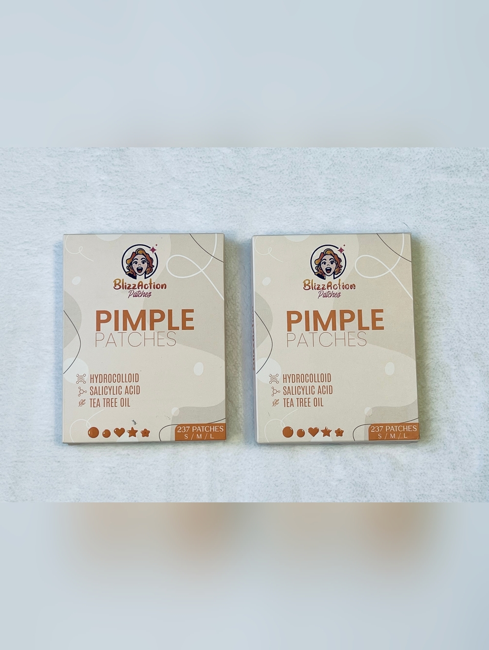 2 Pack BlizzAction Pimple Patches 474 Count Hydrocolloid Salicylic Acid Tea Tree